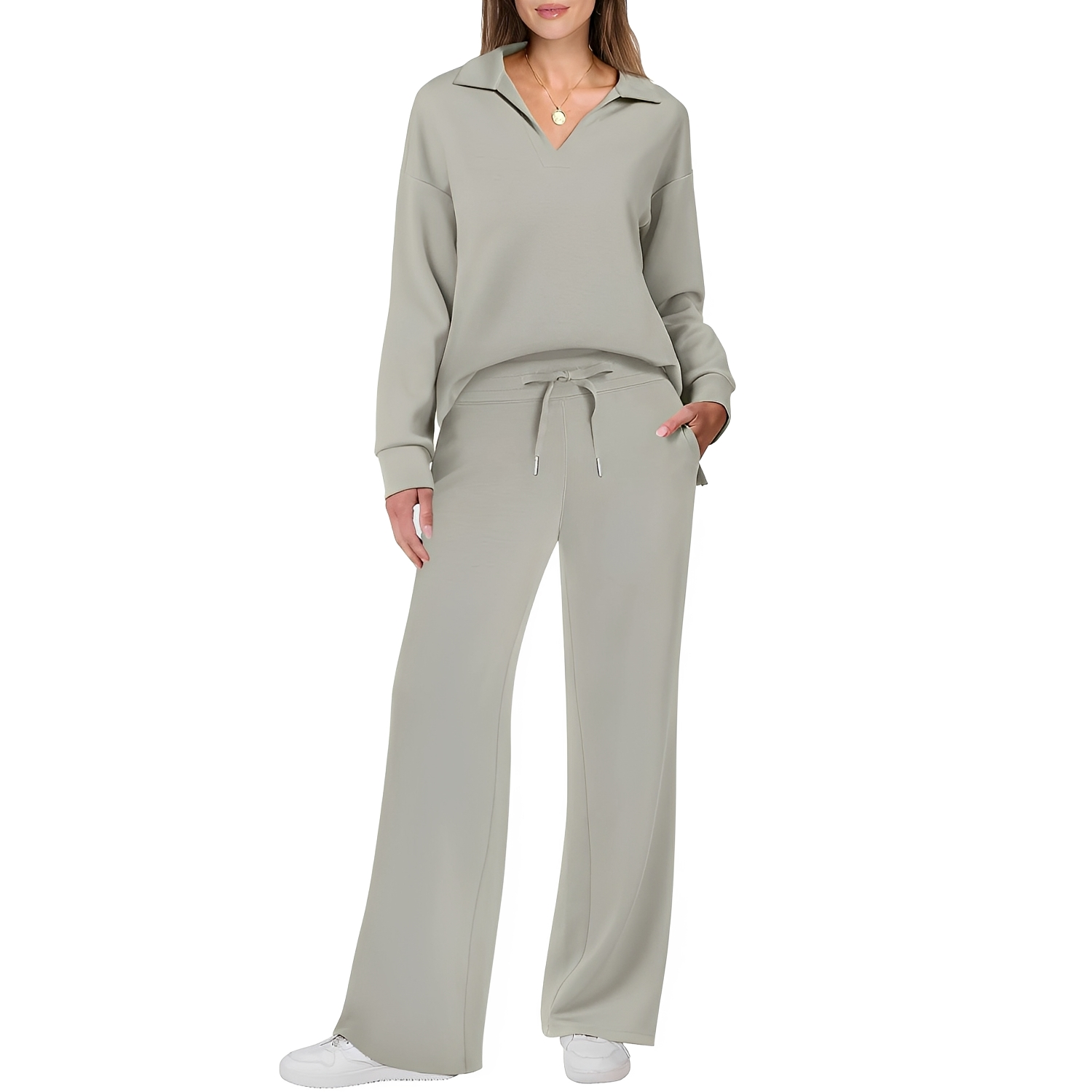 Justina - Conjunto casual de suéter y pantalones para mujeres