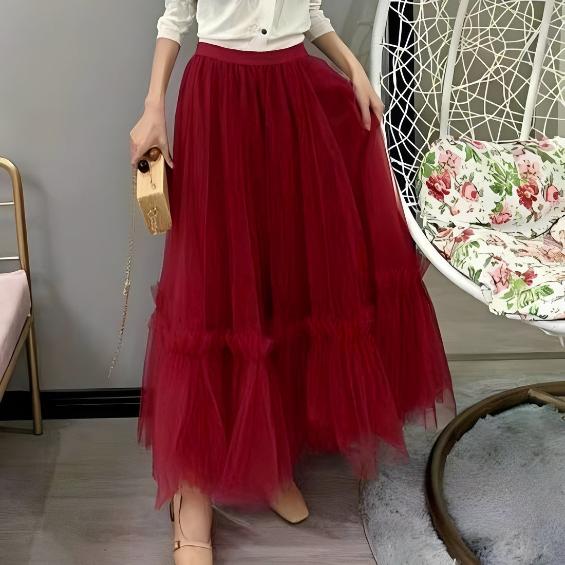 Madeline - Elegante falda con volantes para mujeres