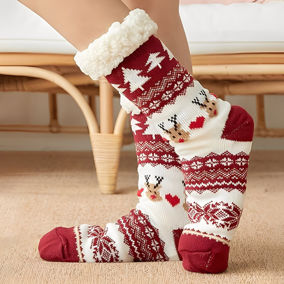 Kassia - Calcetines navideños sofisticados y cálidos