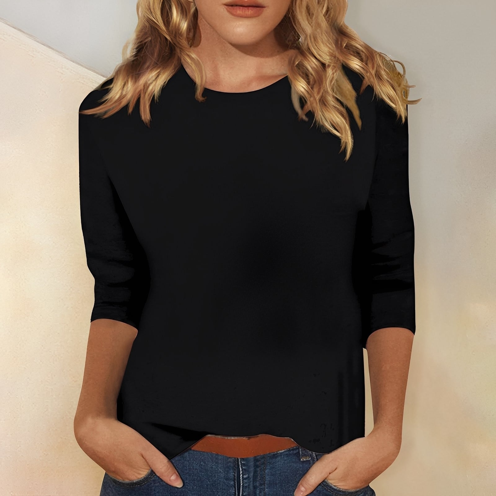 Katherina - Camiseta de cuello redondo cómoda