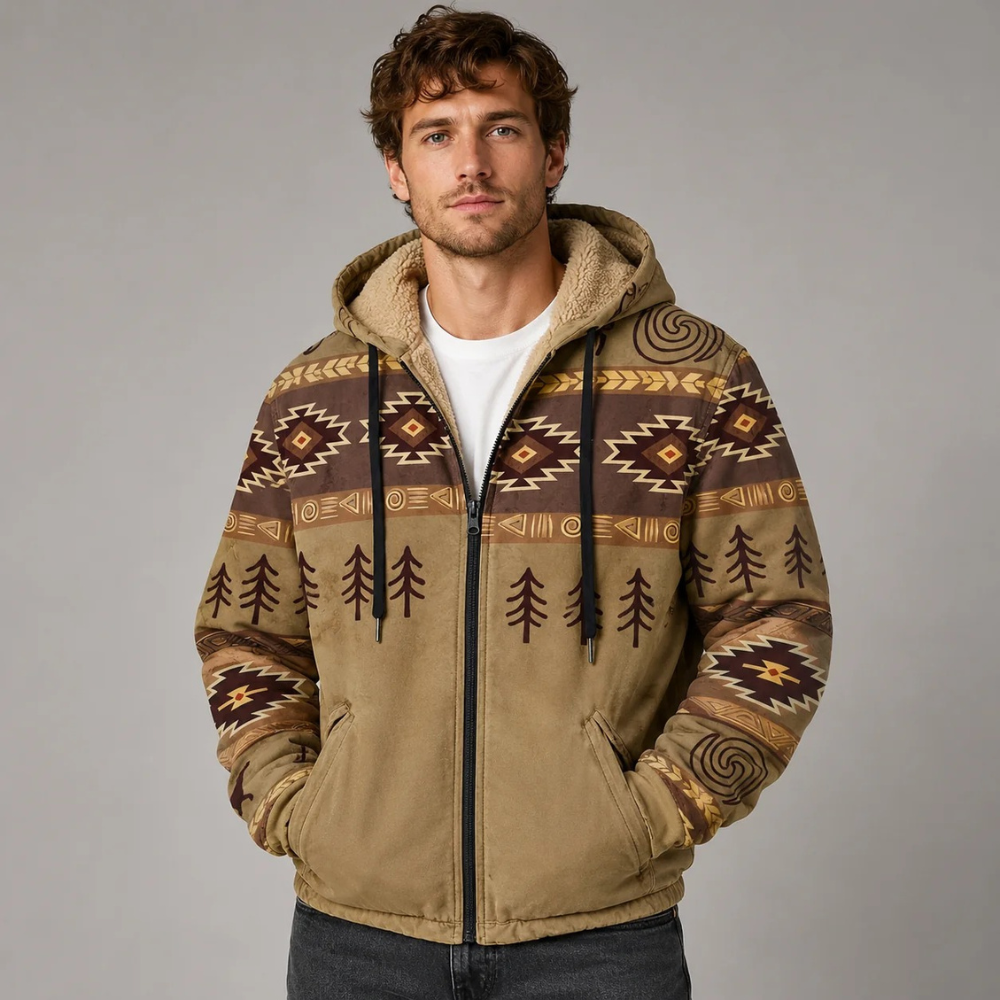 Mervin - Sudadera con capucha cálida y colorida para hombres