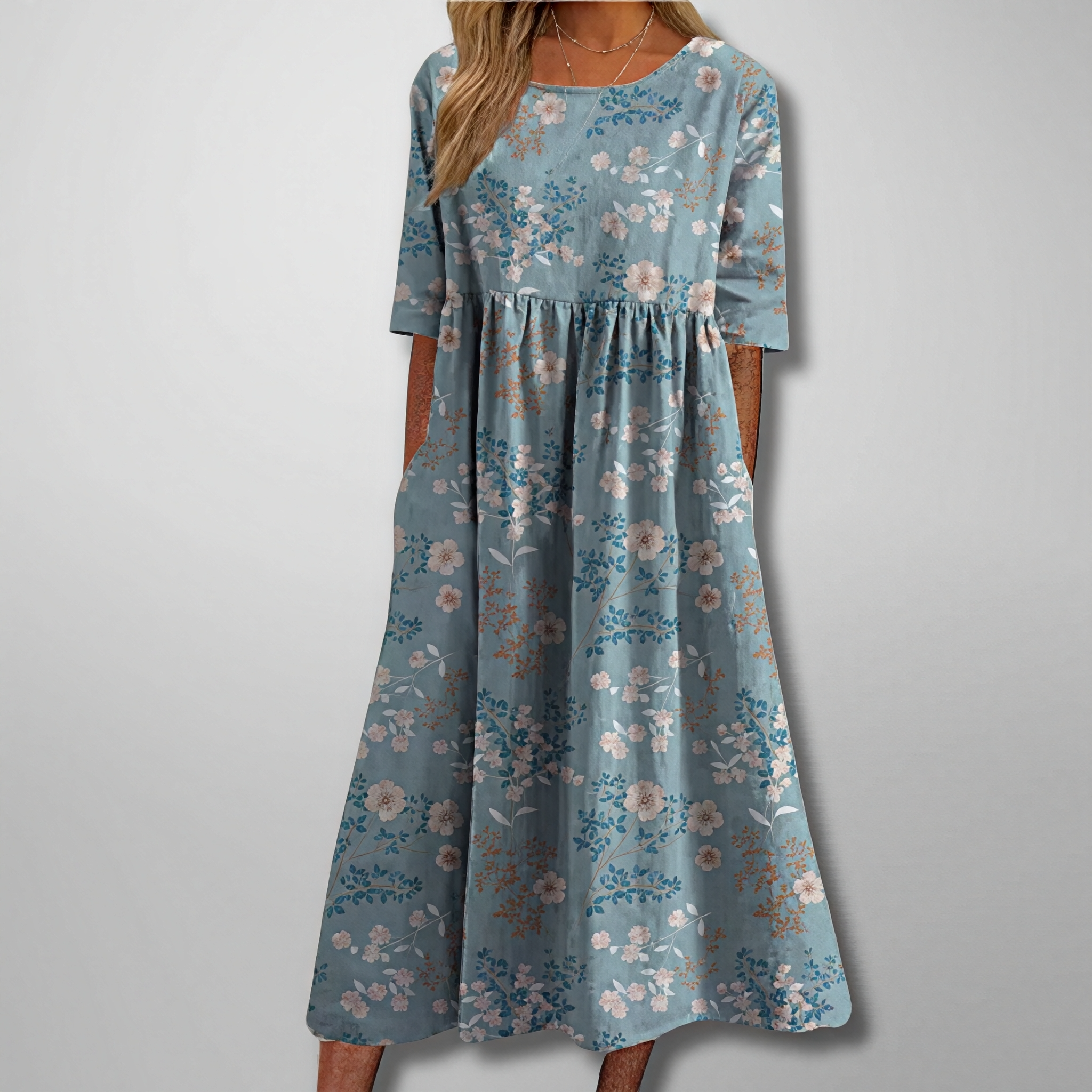 Gail – Vestido maxi floral para mujer