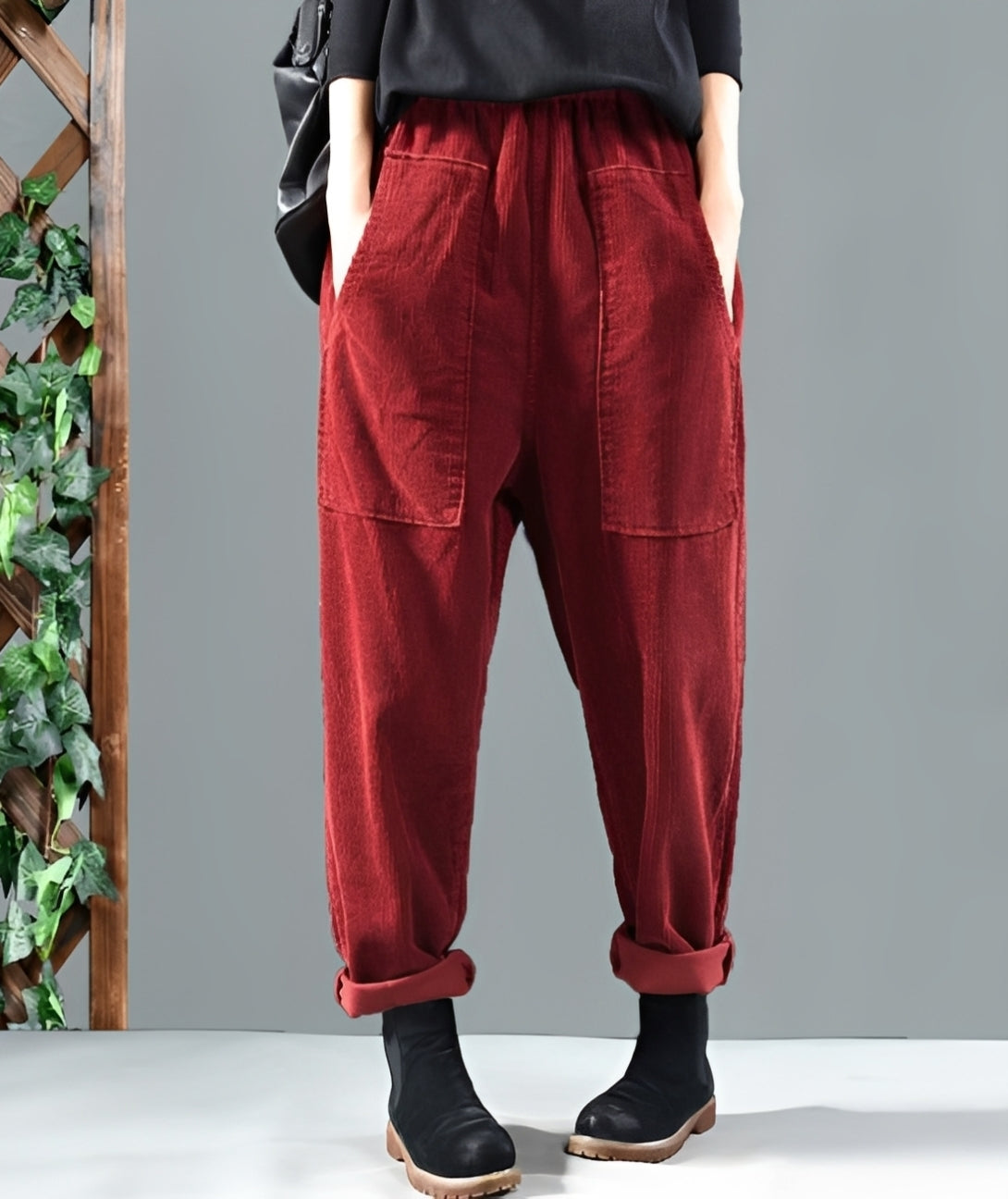 Hanna - Elegantes pantalones harén de pana para mujeres
