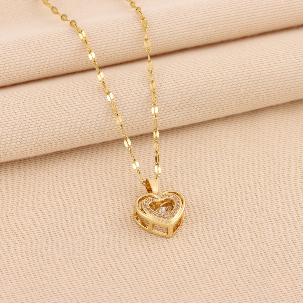Colgante Corazón de Amor - Collar Doble Capa