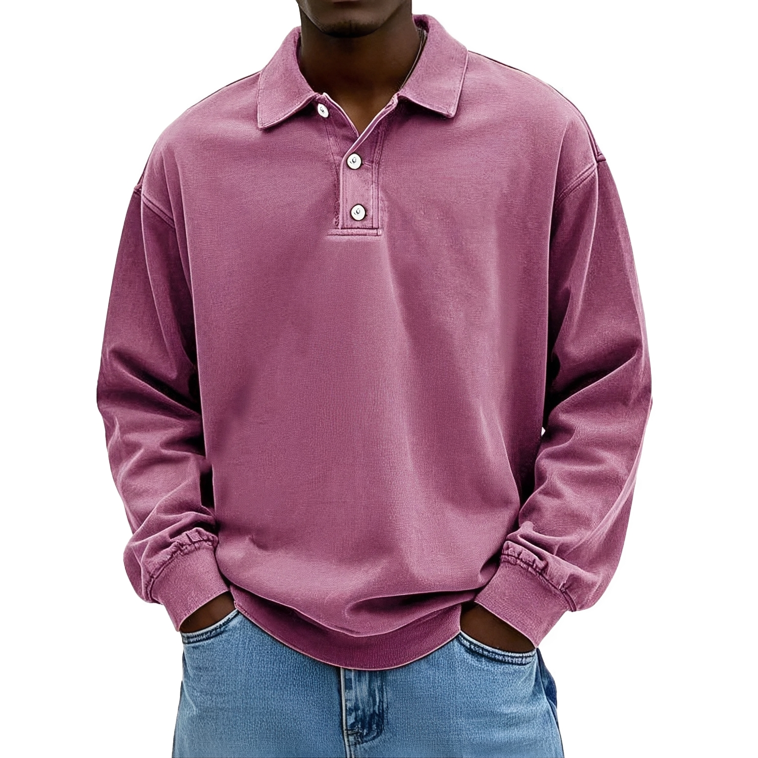 Caspian - Polo de manga larga para hombres