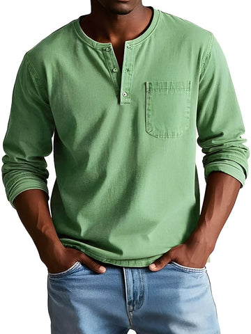 Steve - Camisa casual de manga larga para hombres