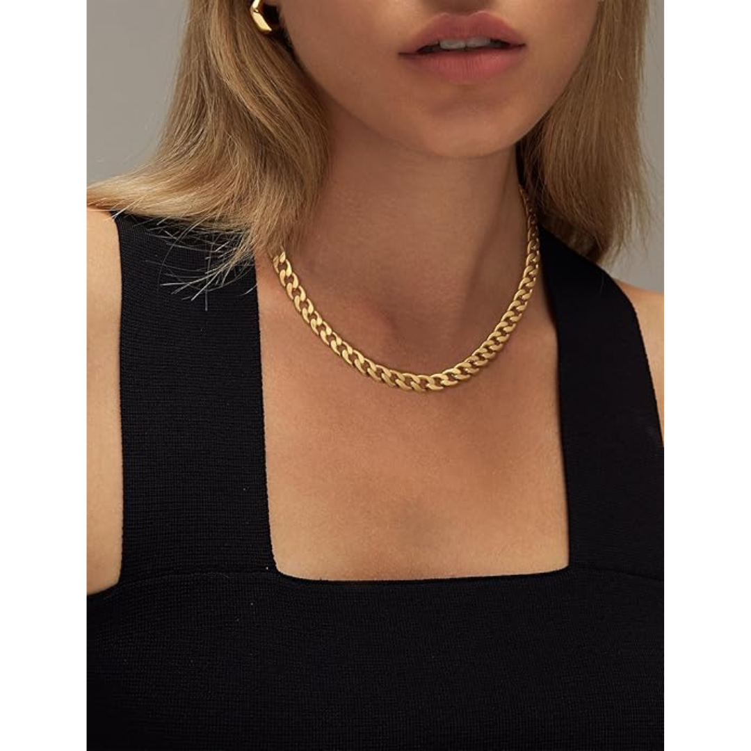 Anabel – Collar con eslabones dorados