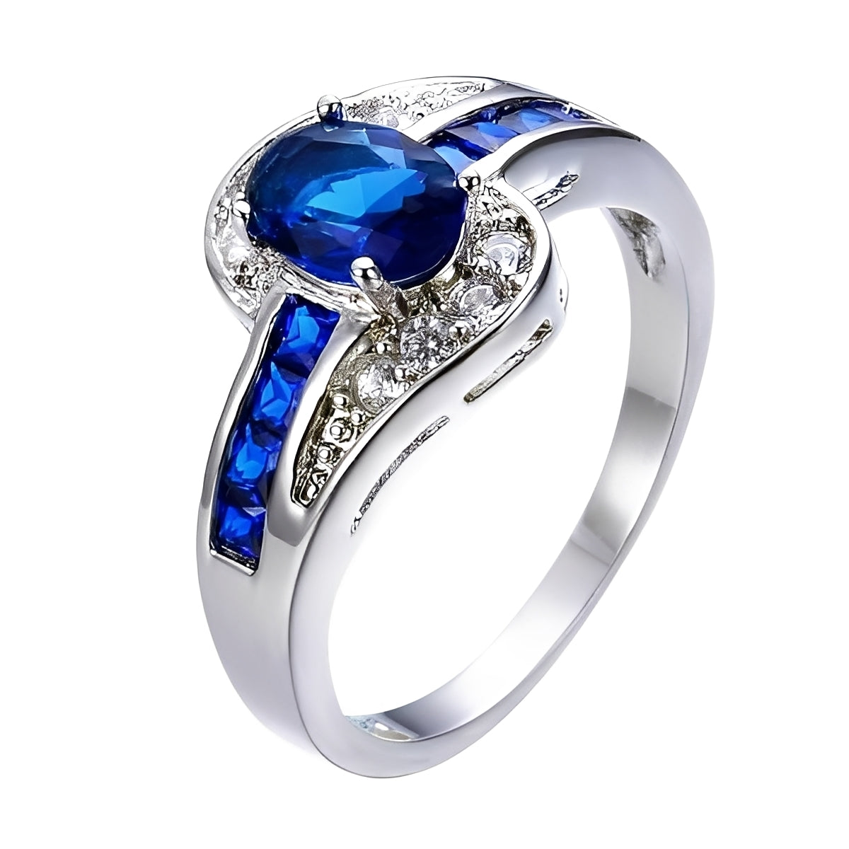 Diane – Anillo con zafiro azul