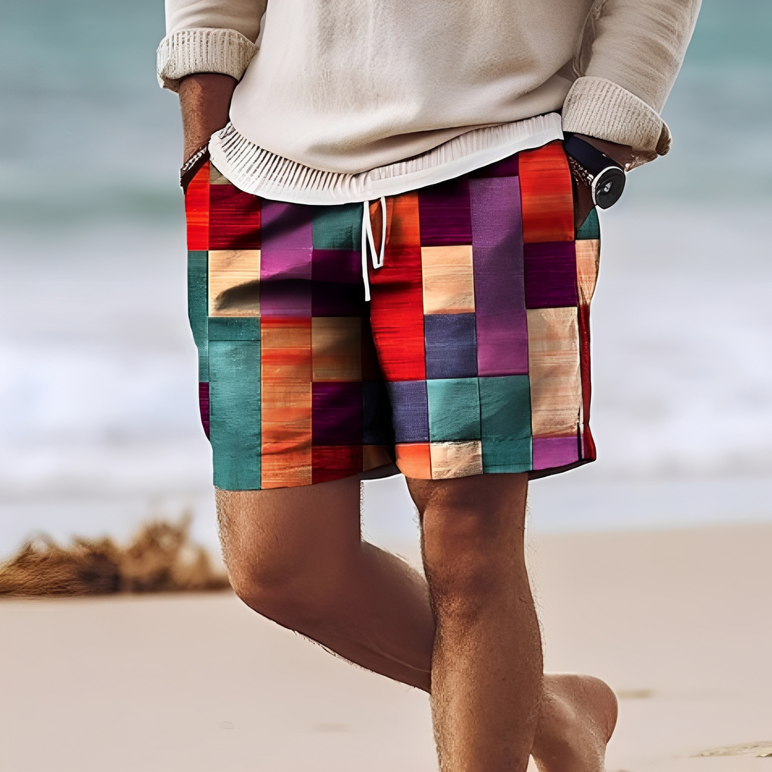 Aidan - Pantalones Cortos de Playa Elegantes