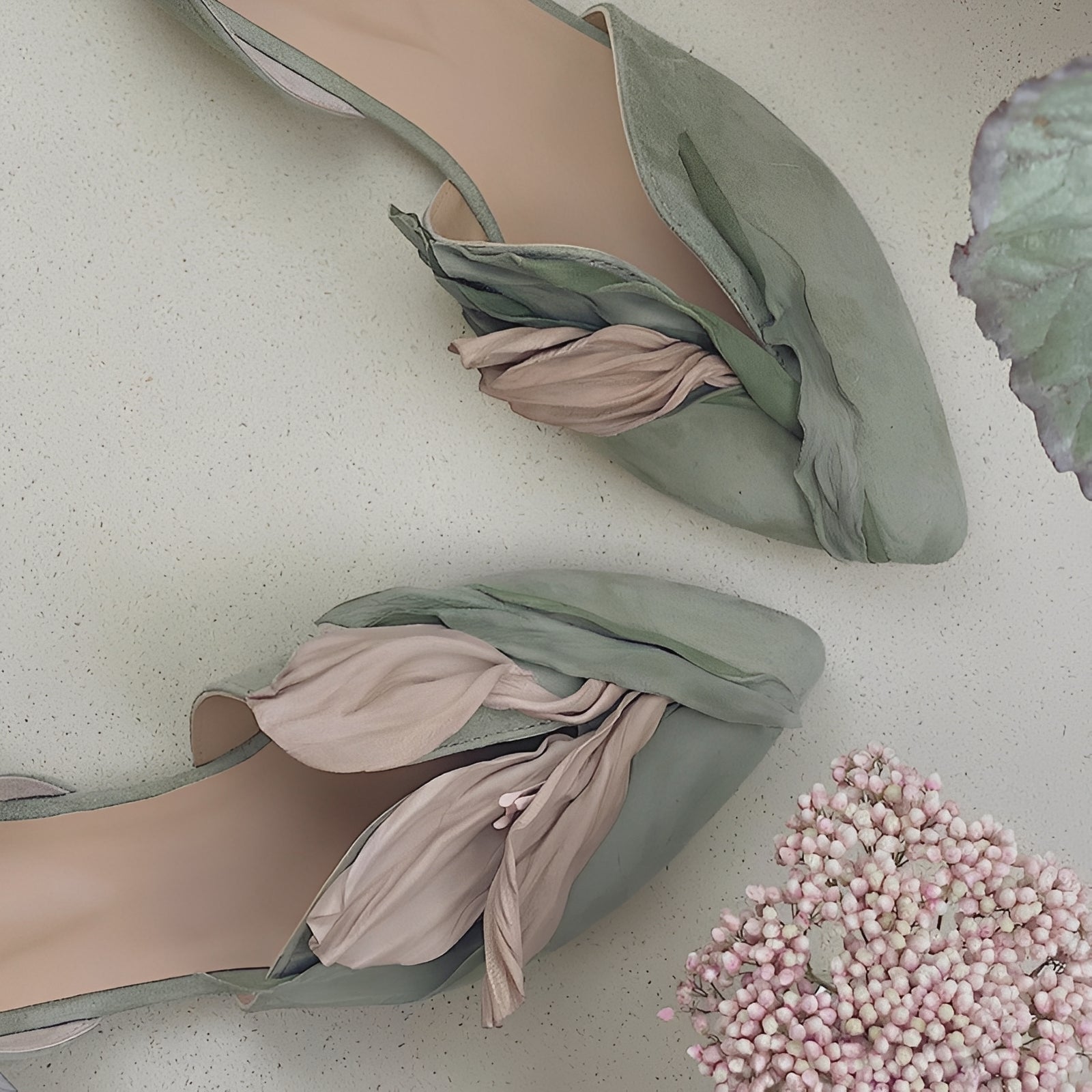 Jennifer - Zapatos planos elegantes para damas con estampado floral
