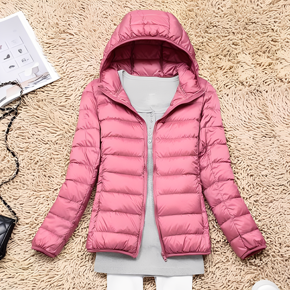 Lyndsay - Chaqueta acogedora y elegante con capucha