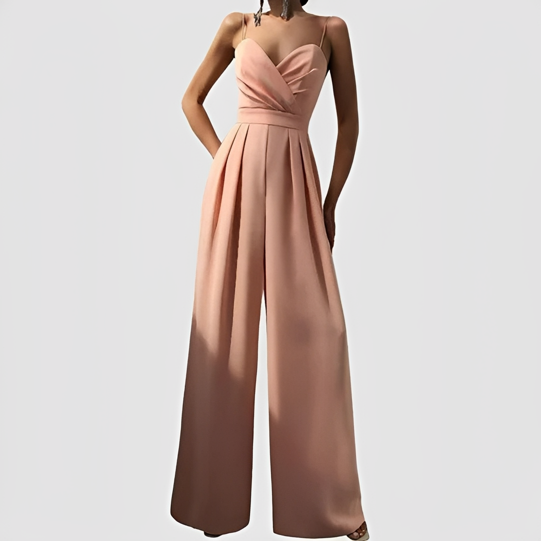Glysha - Combinación elegante a piernas anchas para mujer