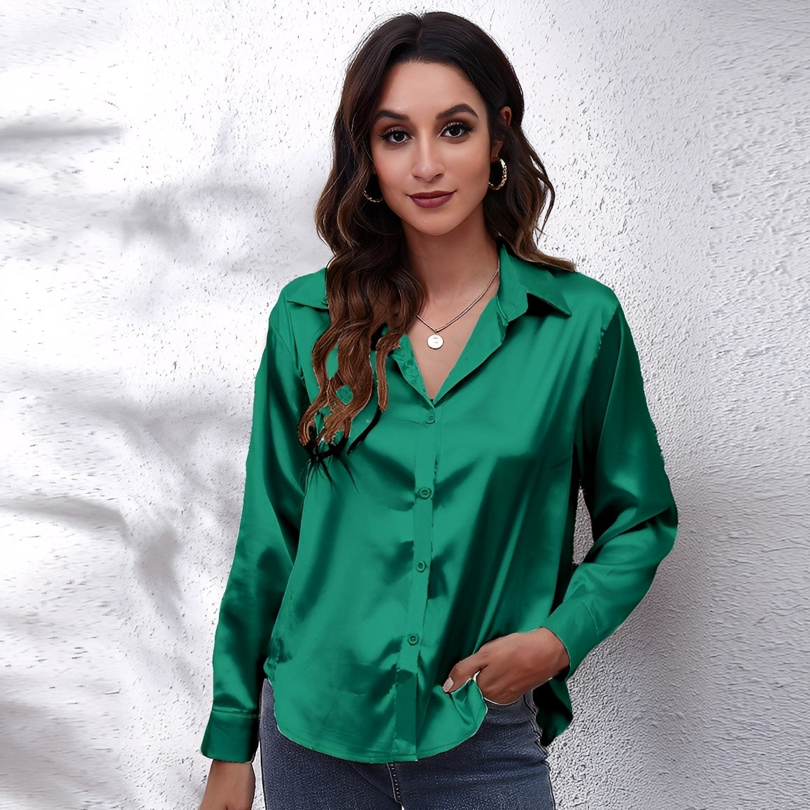 Haylee - Blusa ligera y brillante