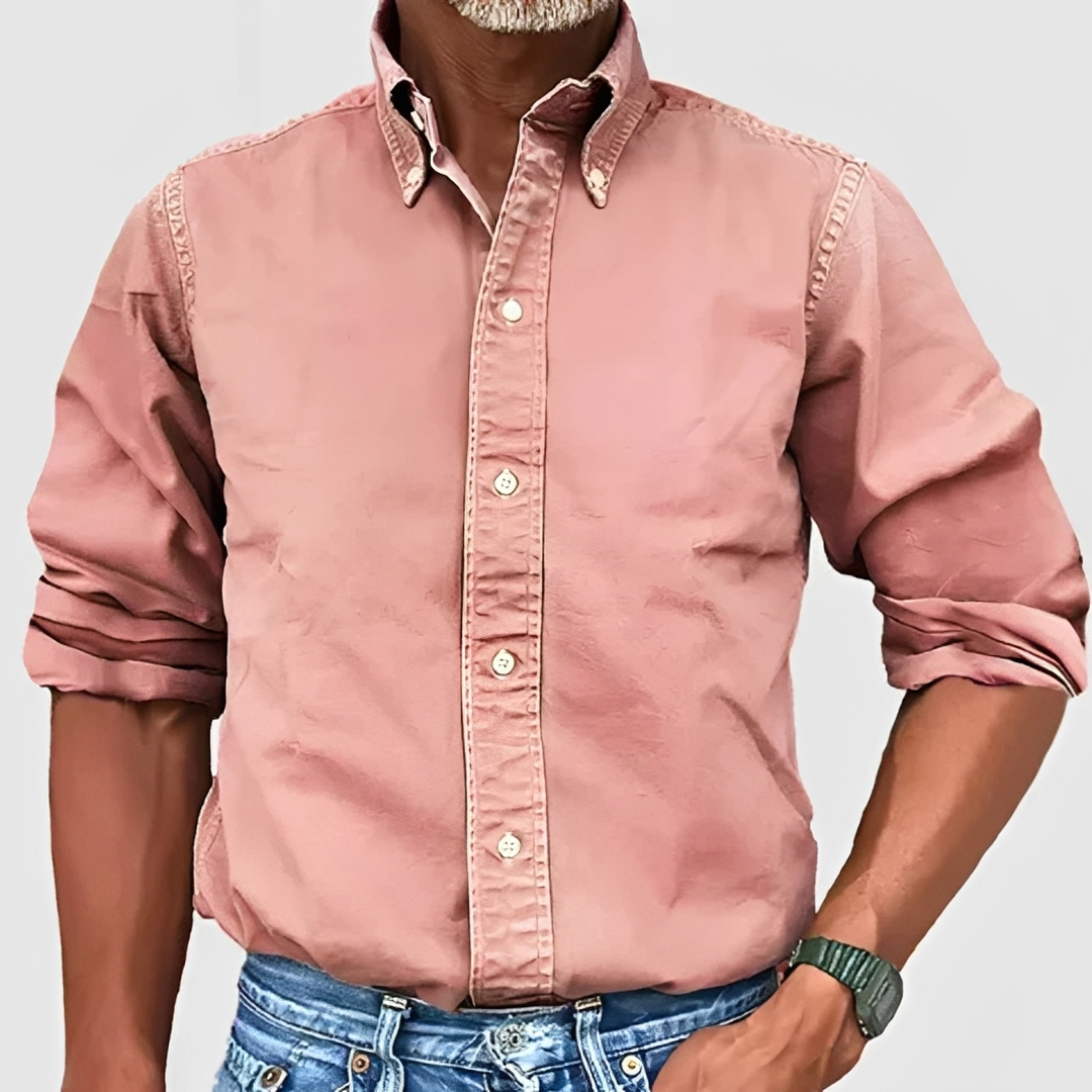 Edmond - Camisa clásica de manga larga para hombre