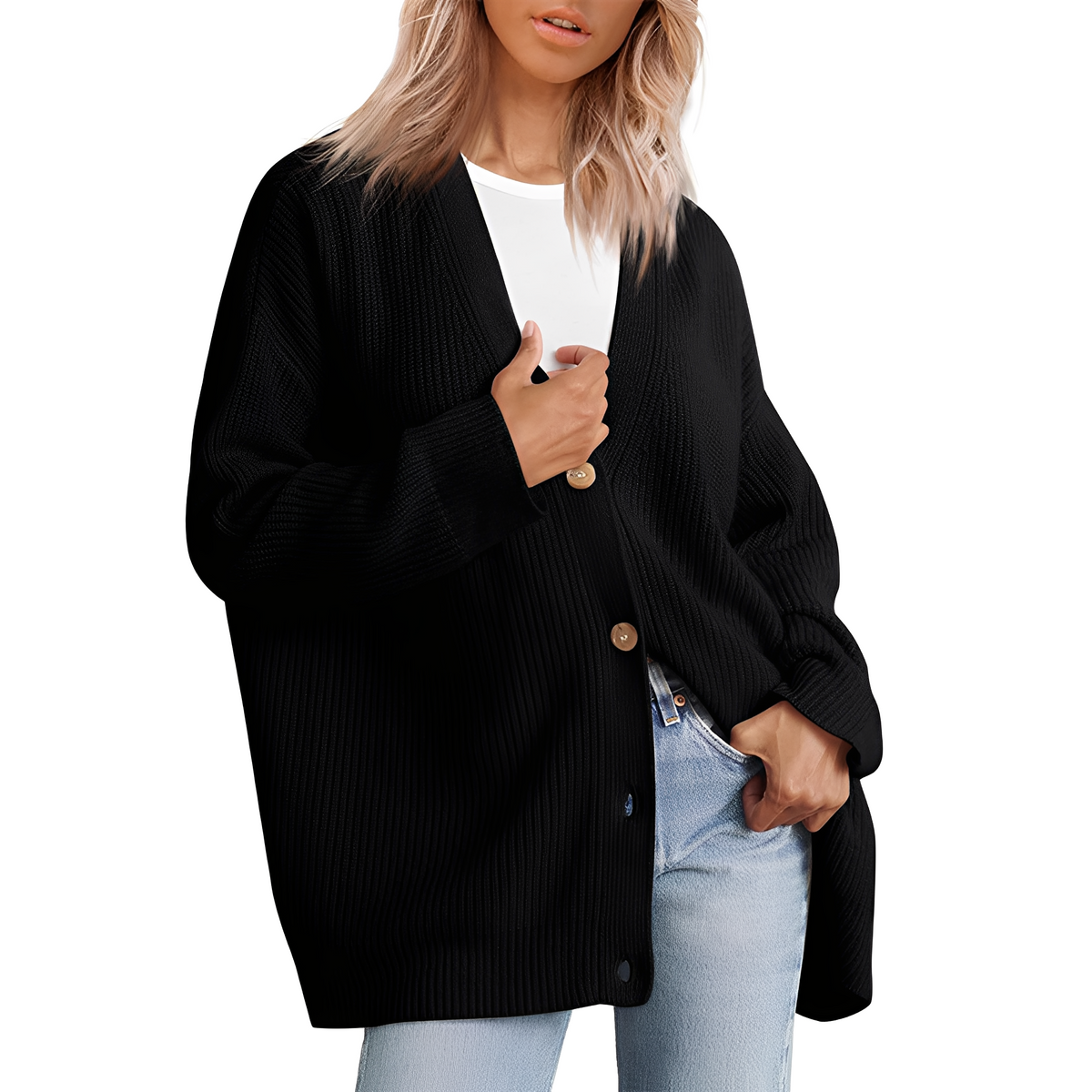 Christal - Suéter cálido de ajuste casual