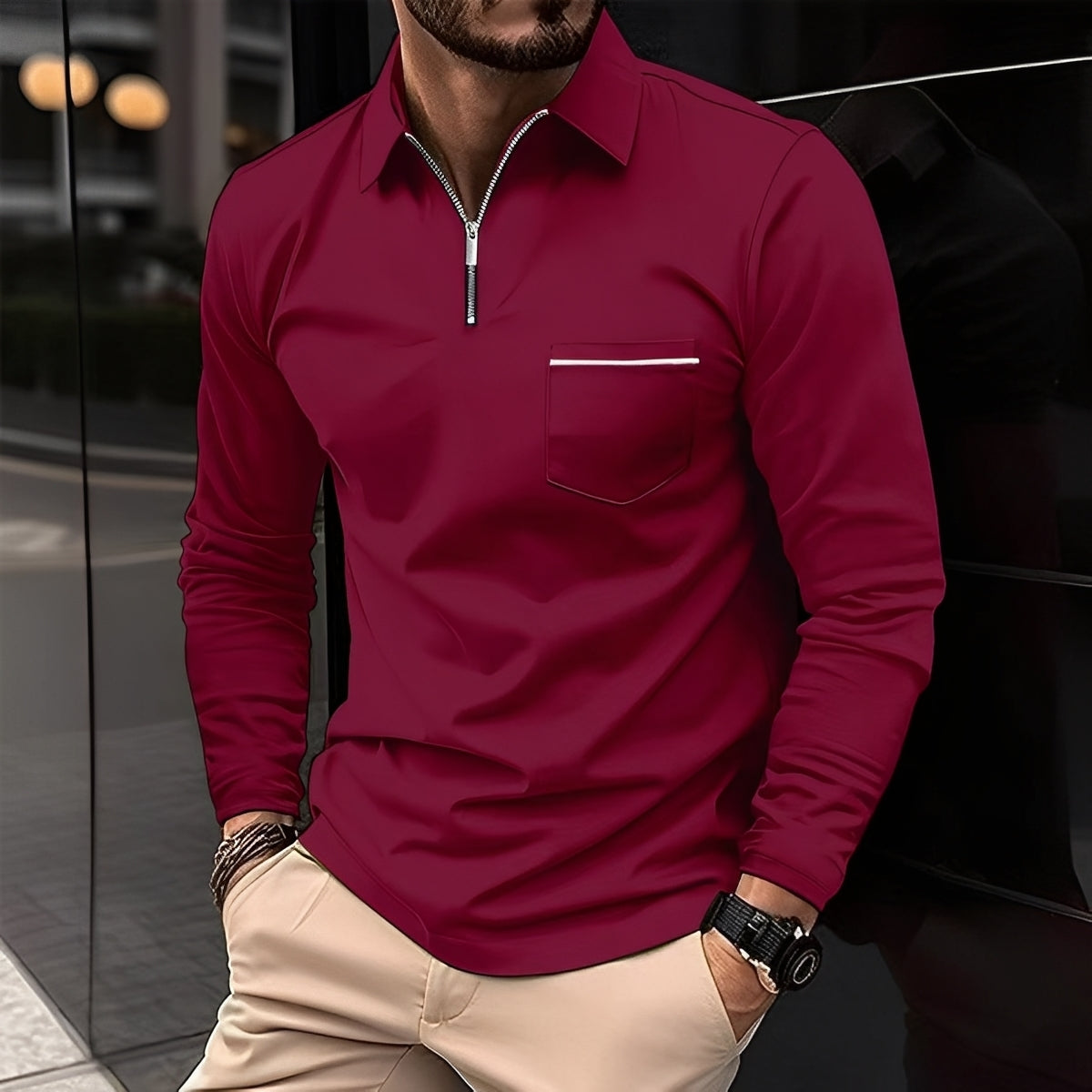Bernard - Camiseta de manga larga cómoda