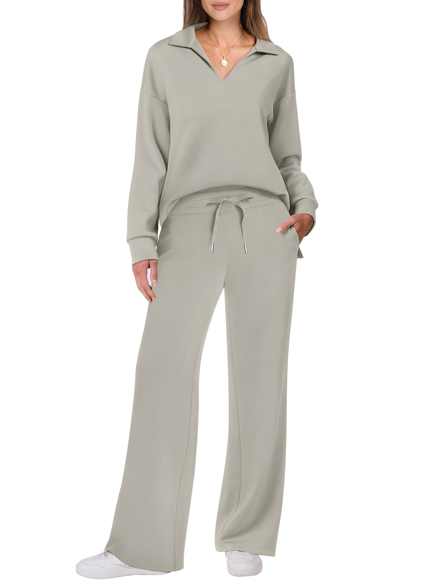 Justina - Conjunto casual de suéter y pantalones para mujeres