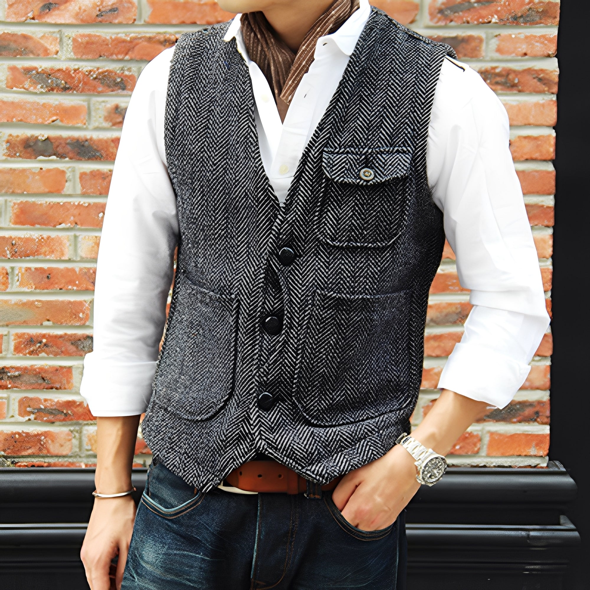Matthew - Abrigo de tweed elegante