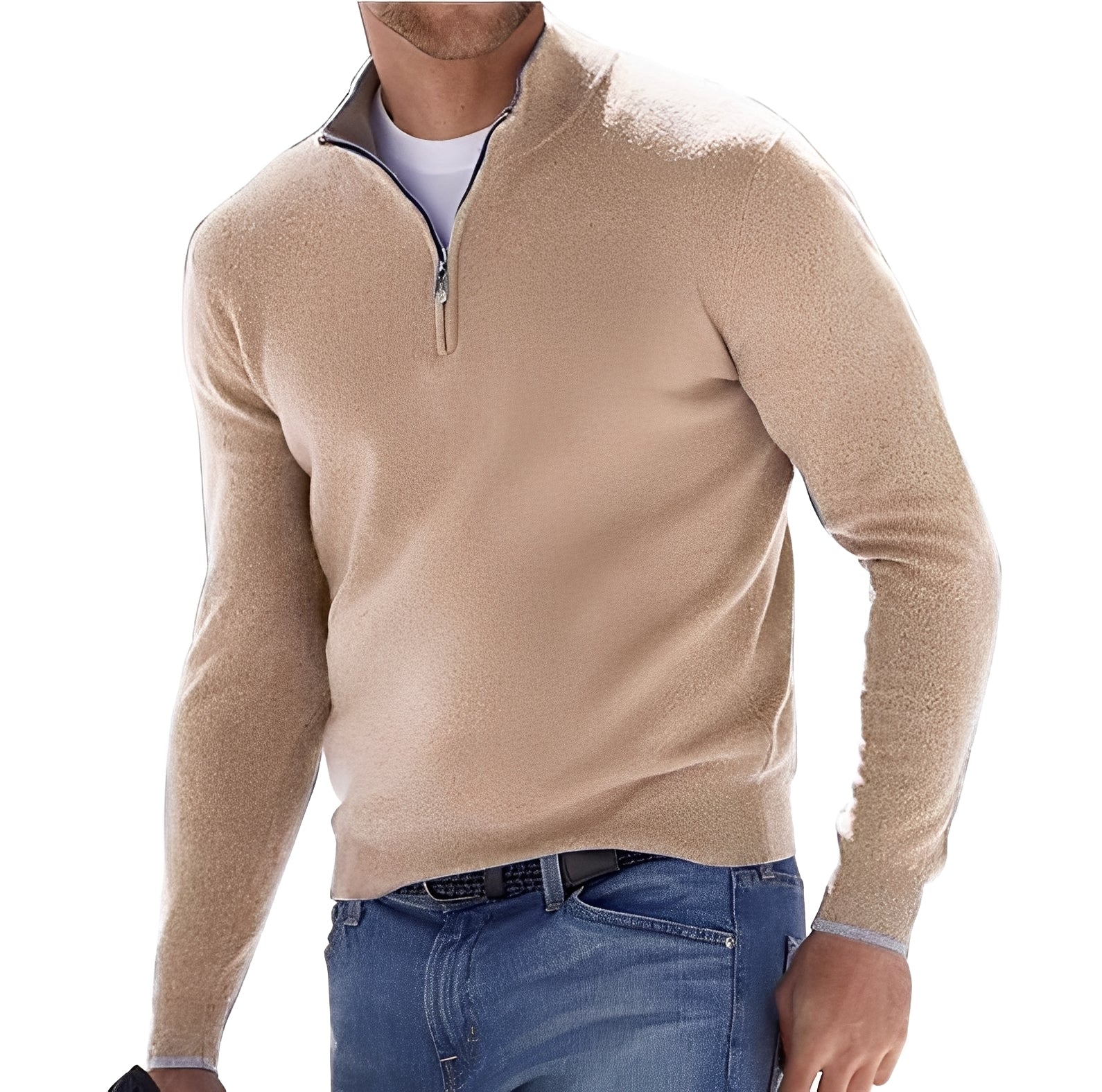 Nash - Suéter casual con media cremallera