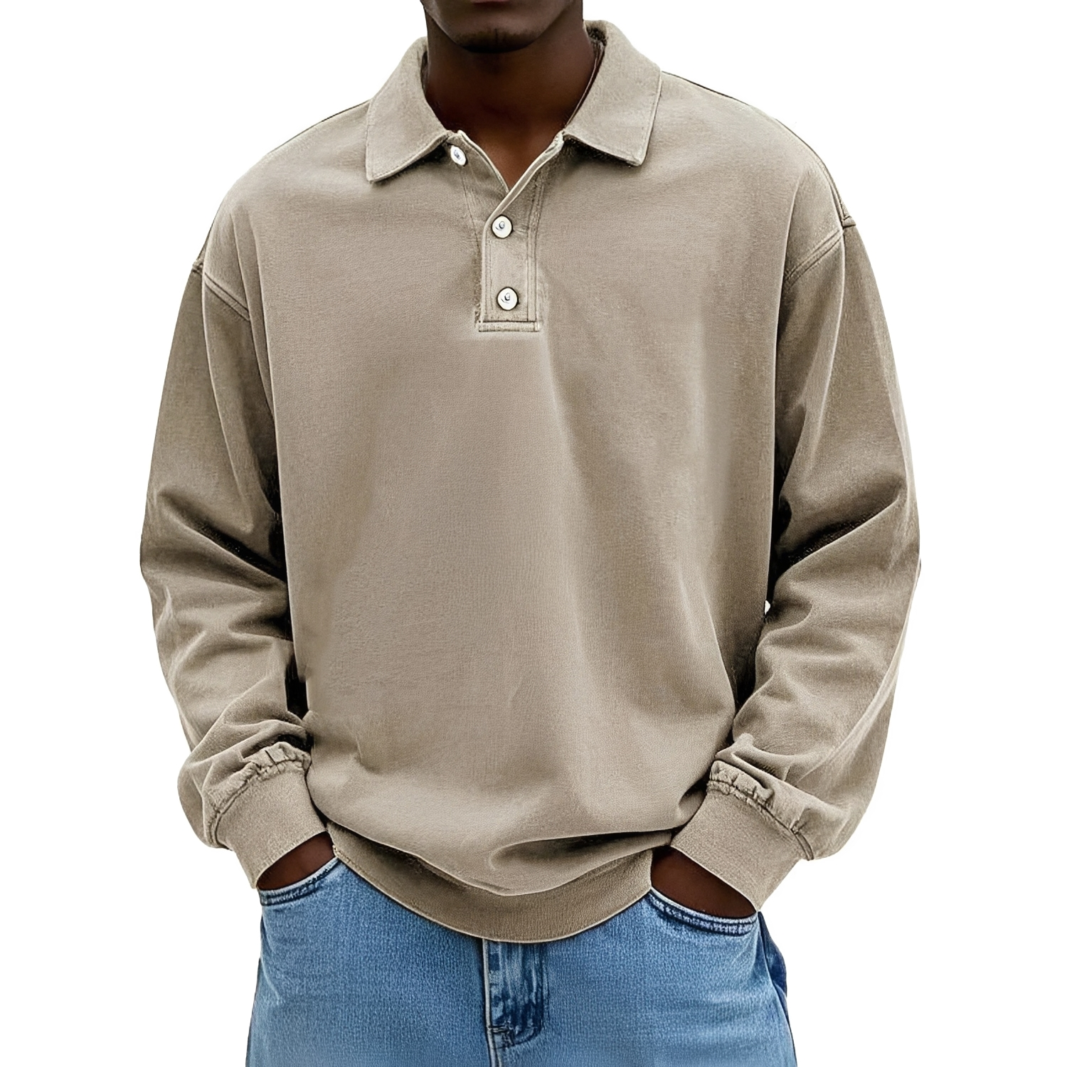 Caspian - Polo de manga larga para hombres