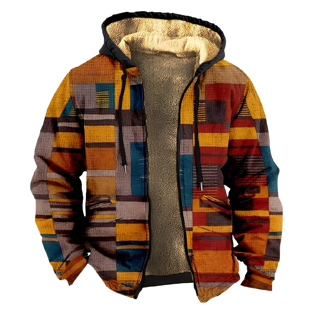 Mervin - Sudadera con capucha cálida y colorida para hombres