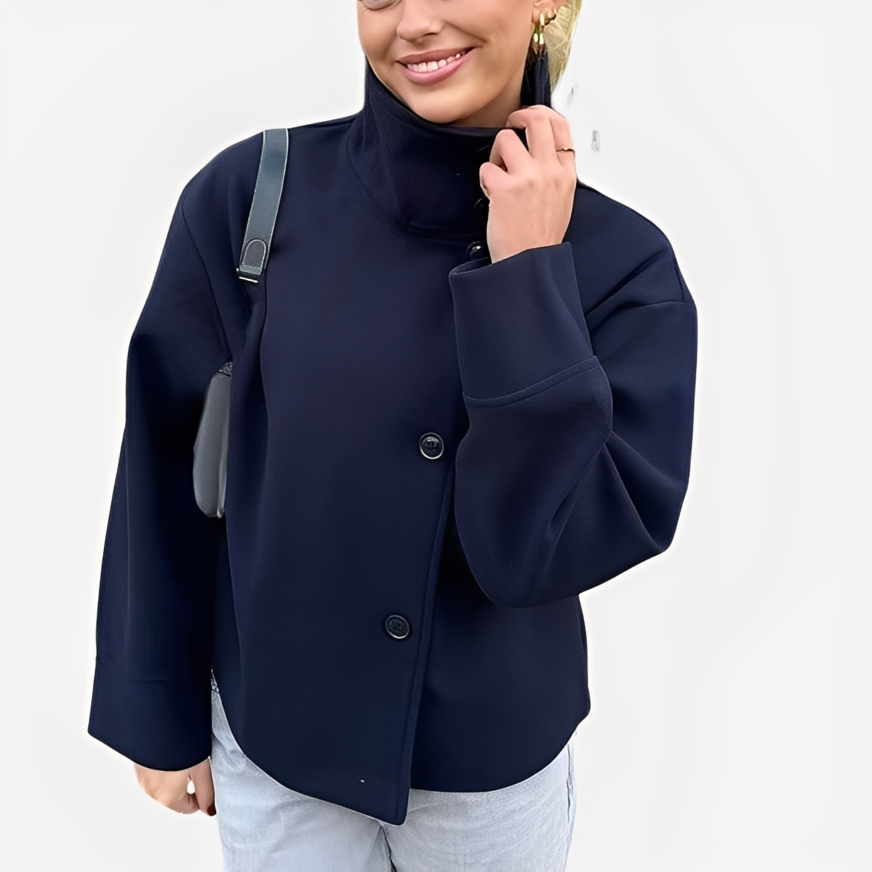 Carolyn - Abrigo elegante para mujeres con cierre único