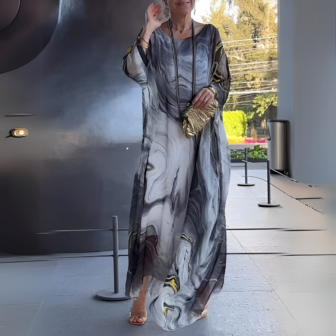 Emory - Moderno Vestido de Gasa de Seda para Mujer