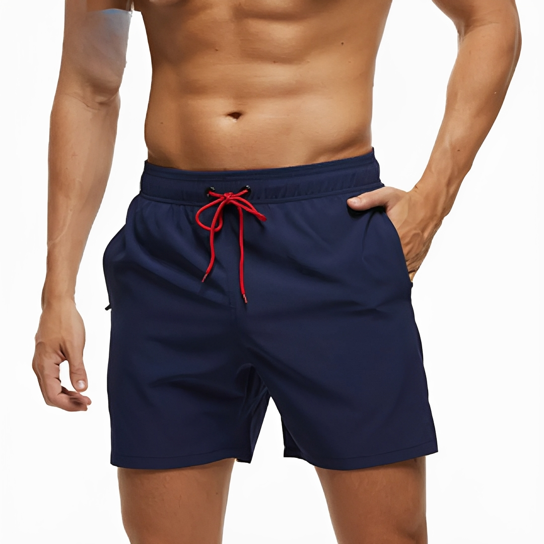 Brenz – Pantalones cortos de natación para hombres – cómodos para días soleados