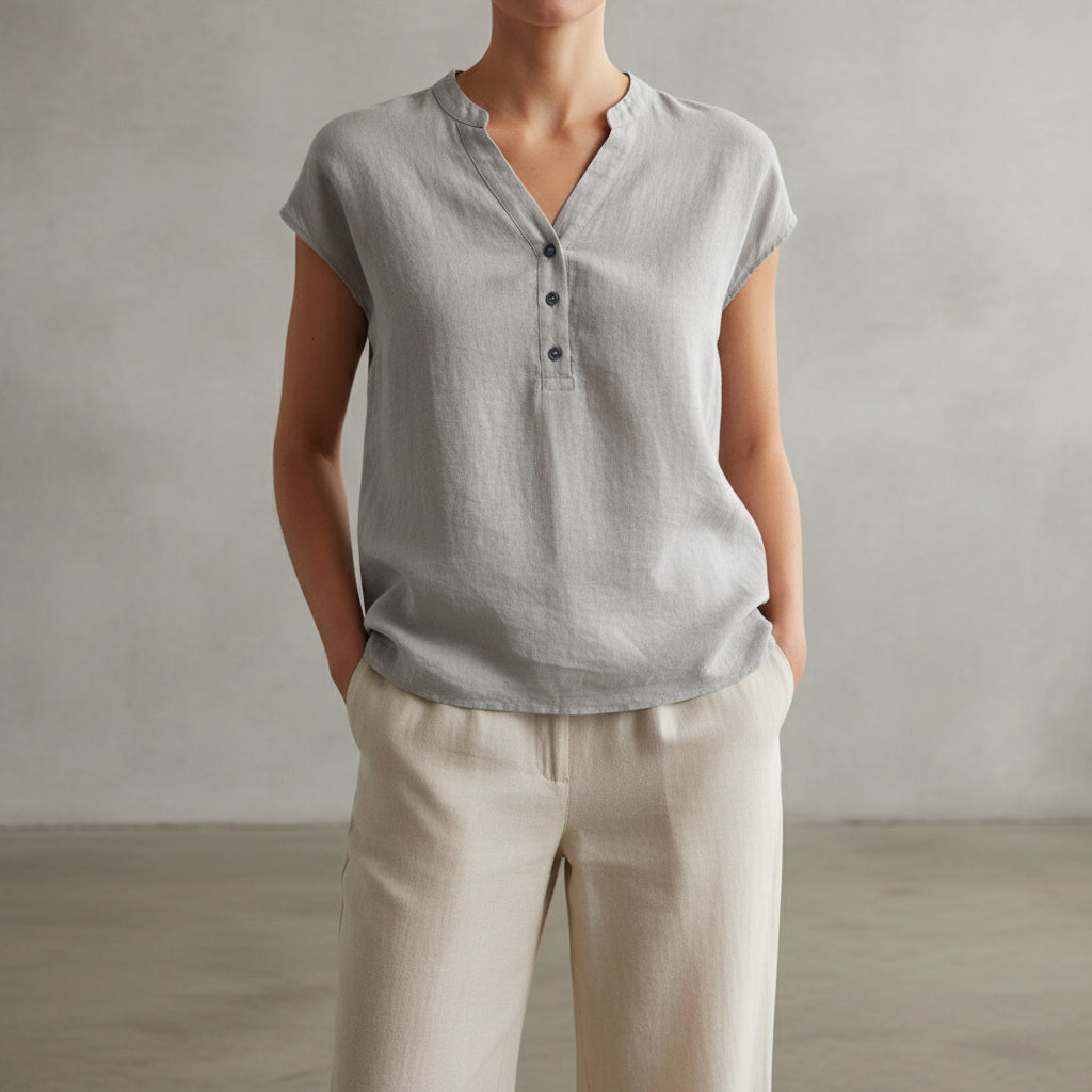 Natasha - Blusa Casual y Confortable de Manga Corta