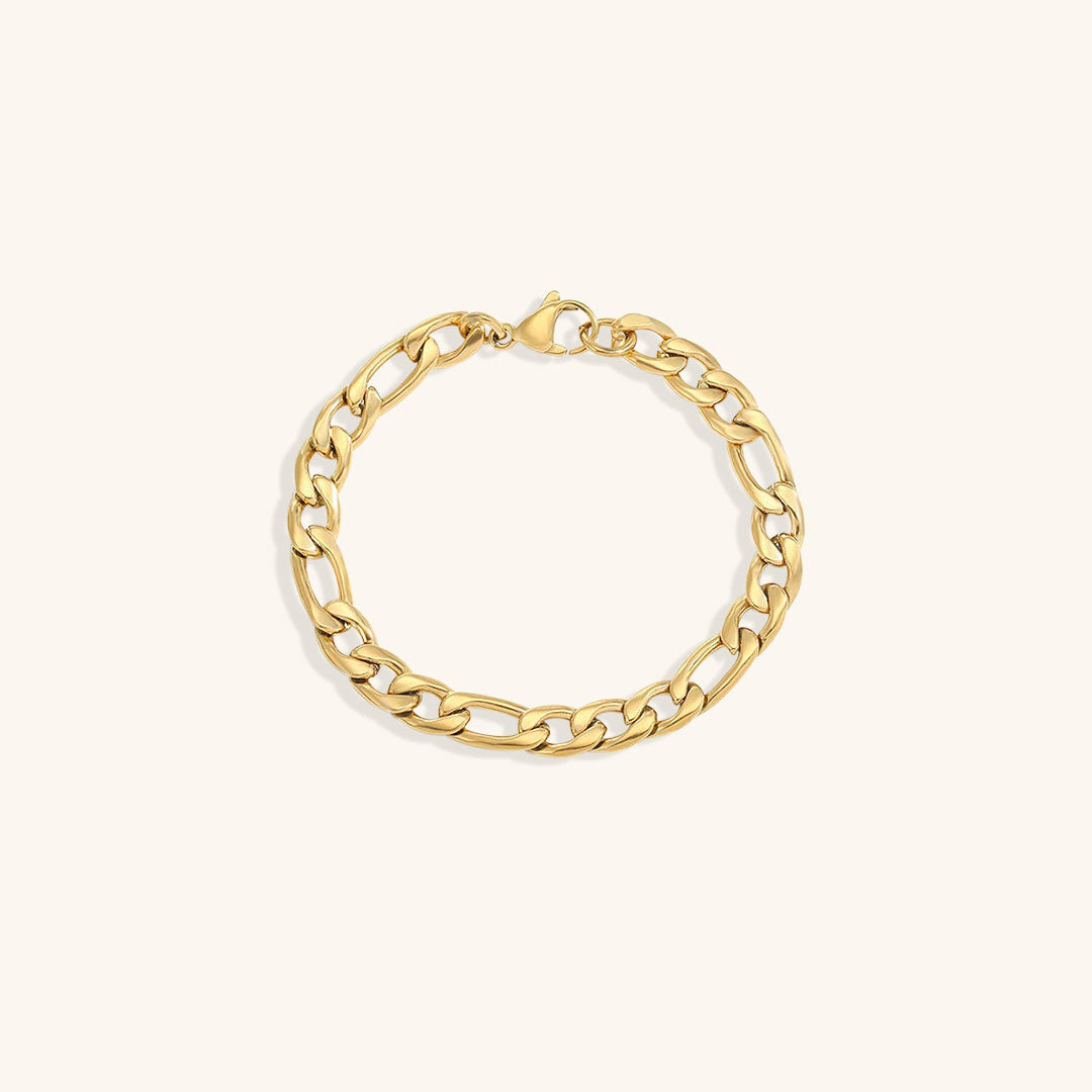 Saturn - Pulsera de cadena dorada