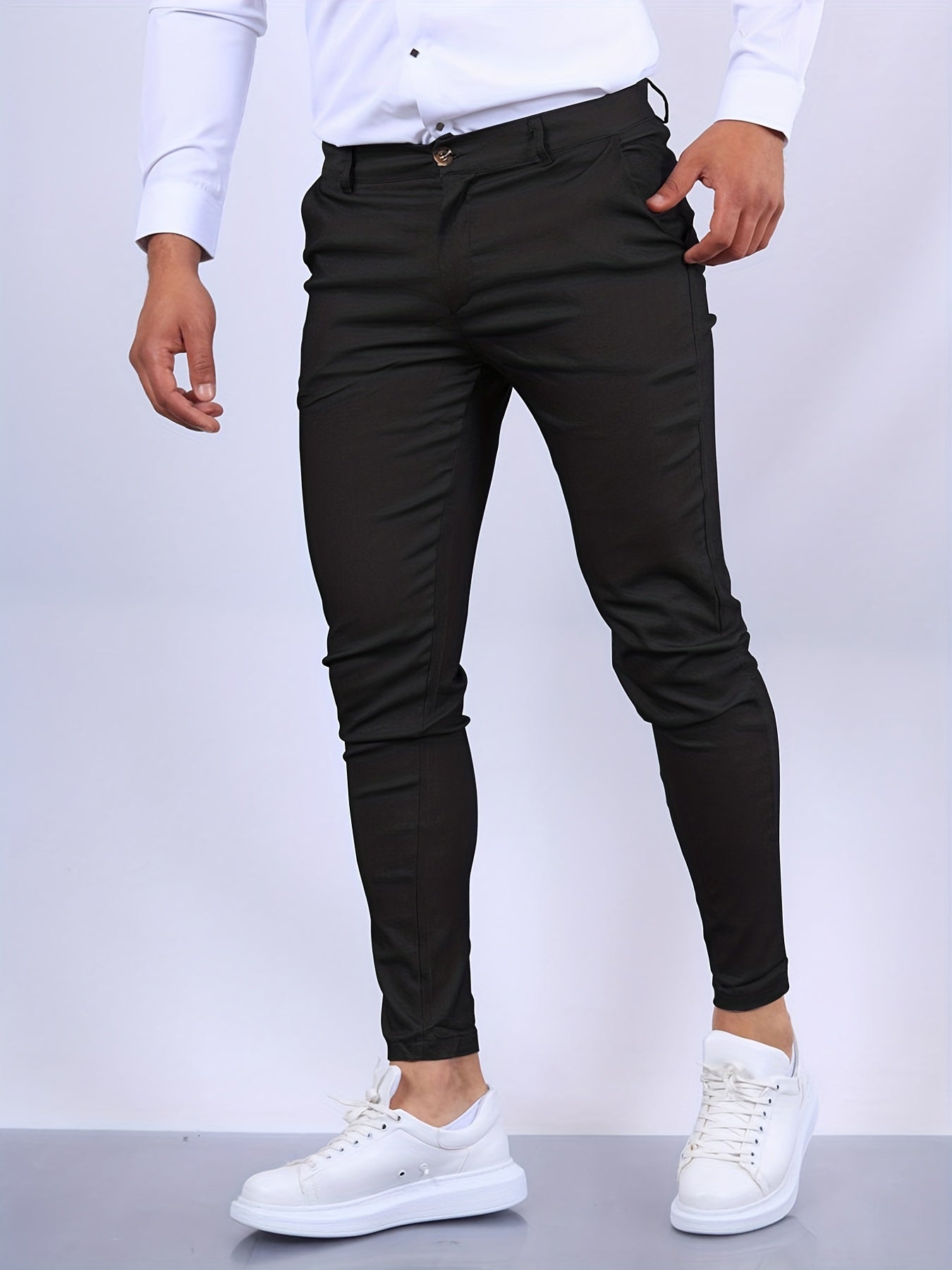 Arjun - Elegante Slim-Pantalones de Negocios Hombre