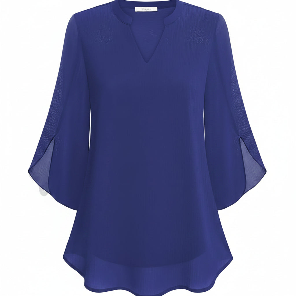 Brianna - Blusa de Manga Abierta con Movimiento Elegante