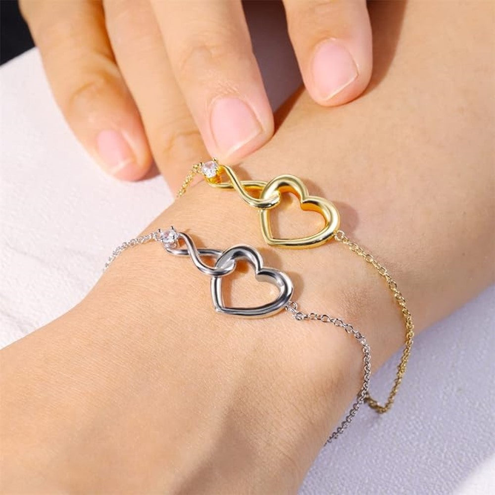 Pulsera Corazón Infinito - Pulsera delicada de CZ