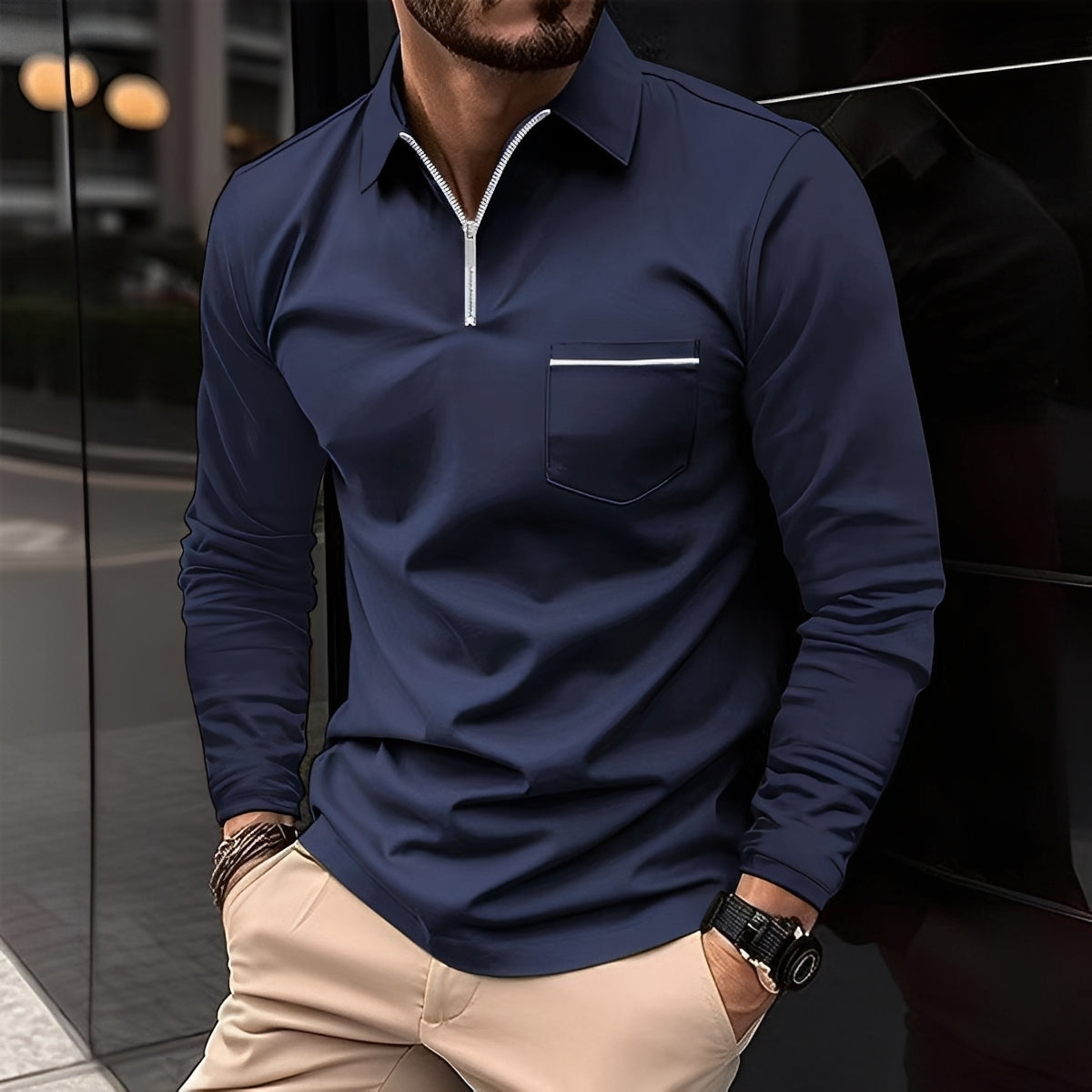 Bernard - Camiseta de manga larga cómoda