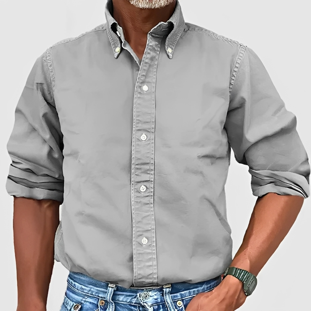 Edmond - Camisa clásica de manga larga para hombre