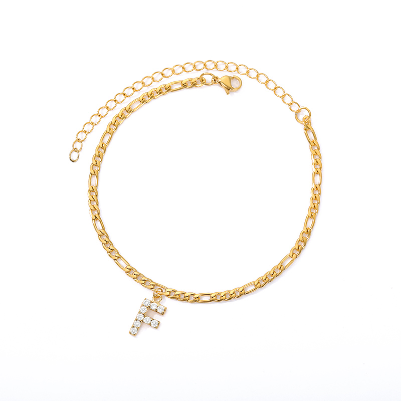 Tobillo con Inicial - Pulsera de tobillo con su inicial