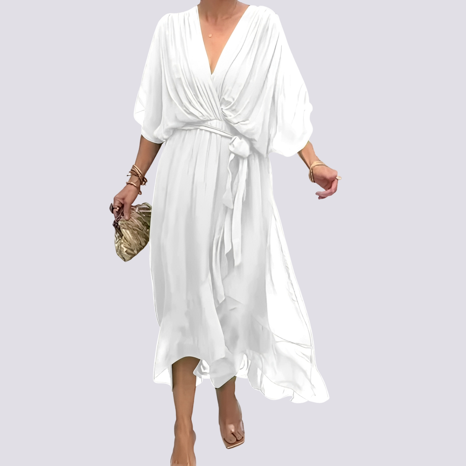 Jane - Vestido Irregular con Cuello en V