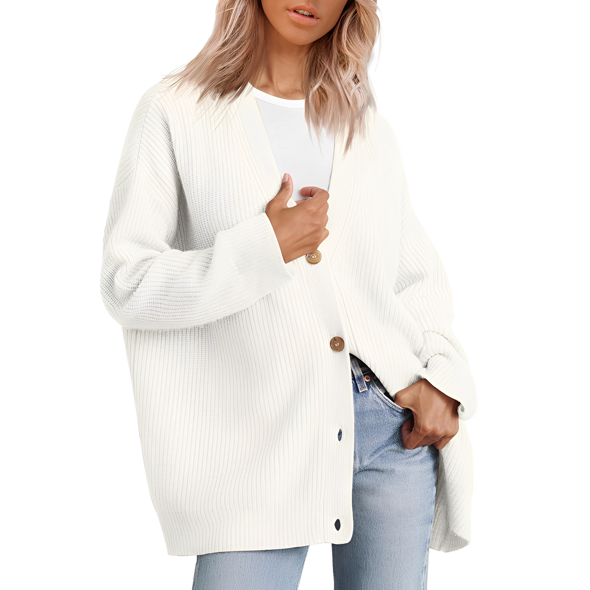 Christal - Suéter cálido de ajuste casual