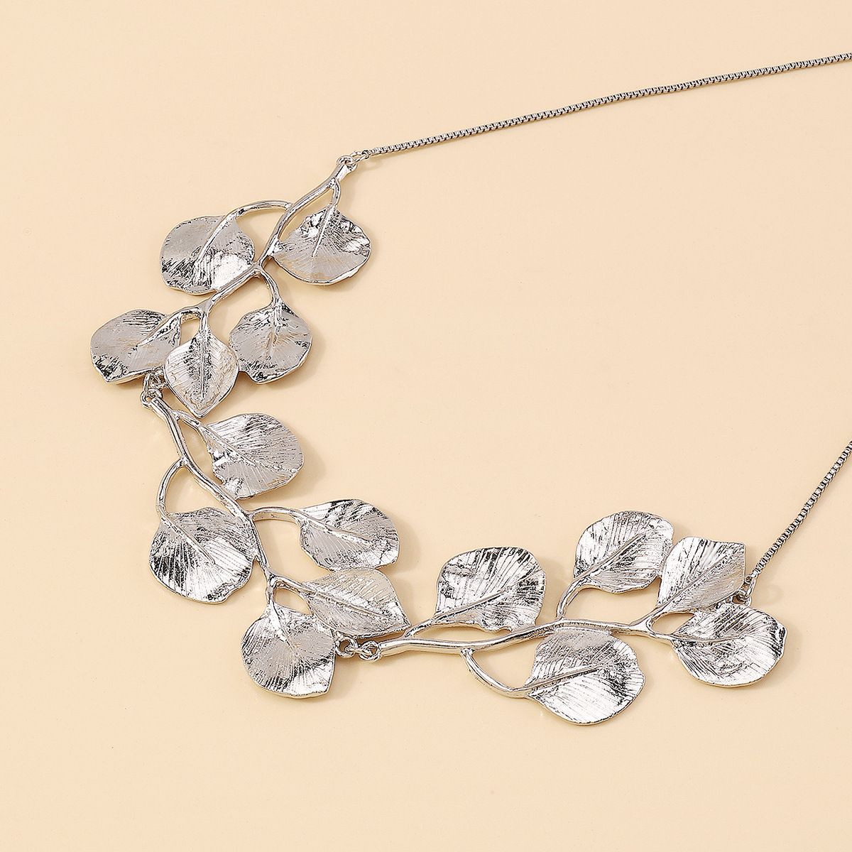 Golden Leaf - Collar de hoja de higuera vintage