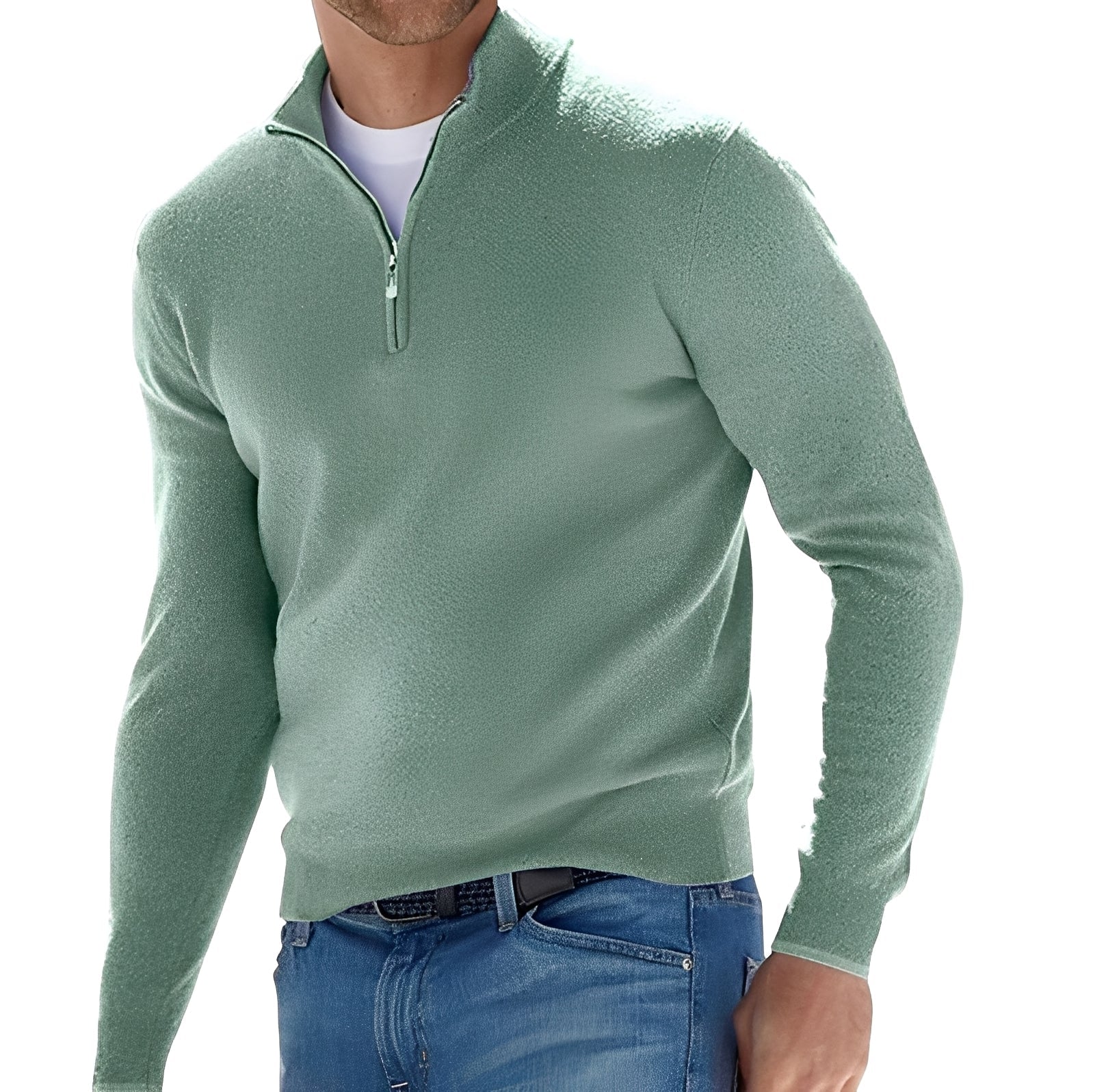 Nash - Suéter casual con media cremallera