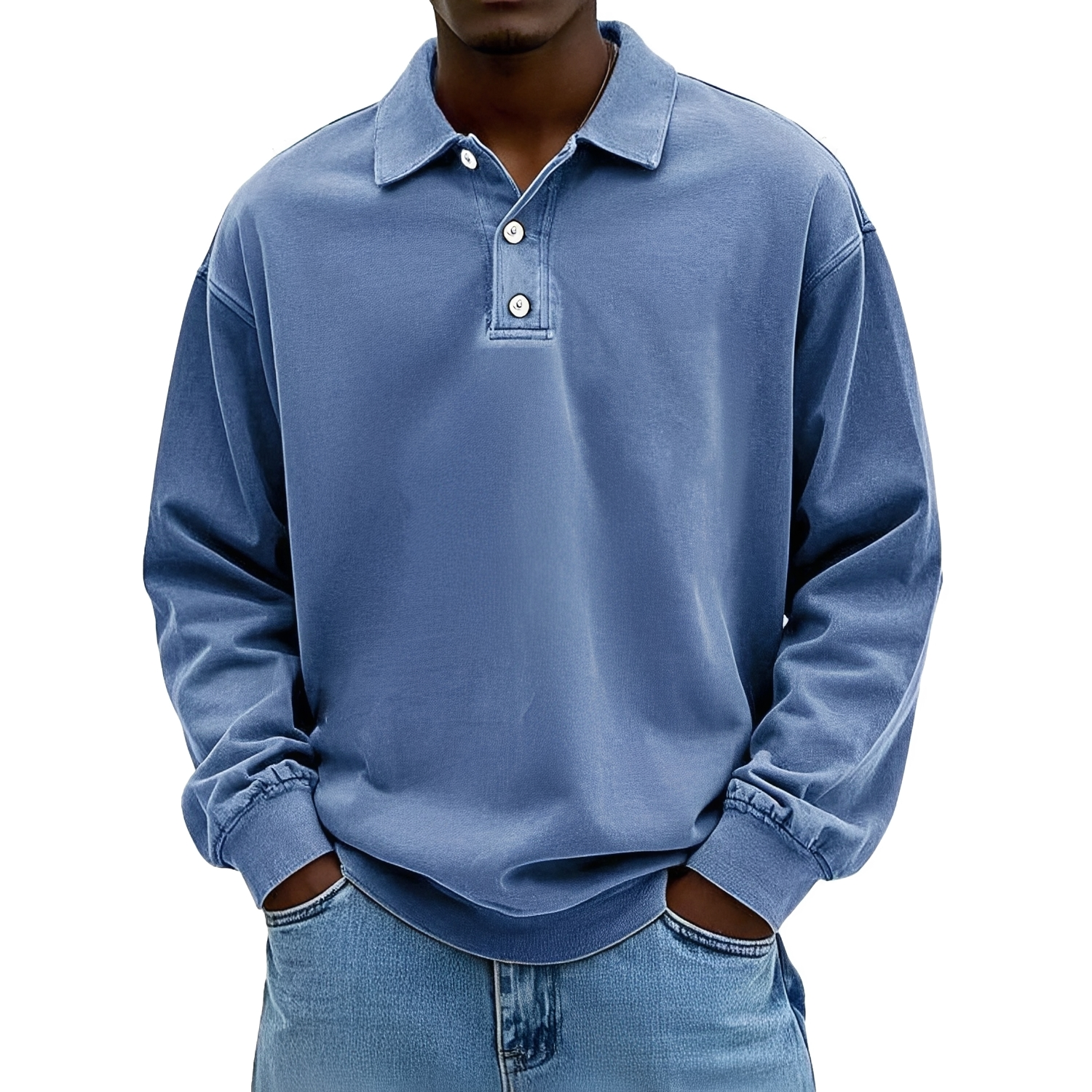 Caspian - Polo de manga larga para hombres