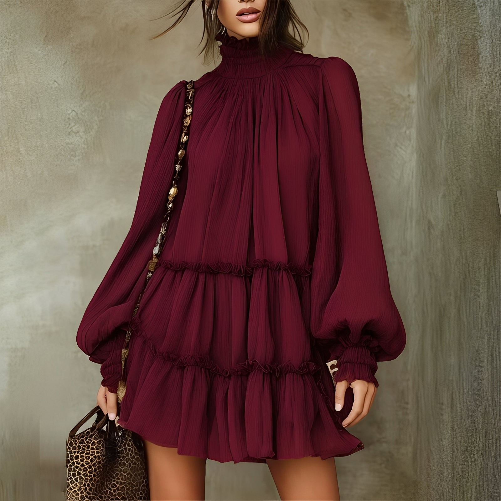 Mayeth - Vestido Mini con Volantes Estiloso