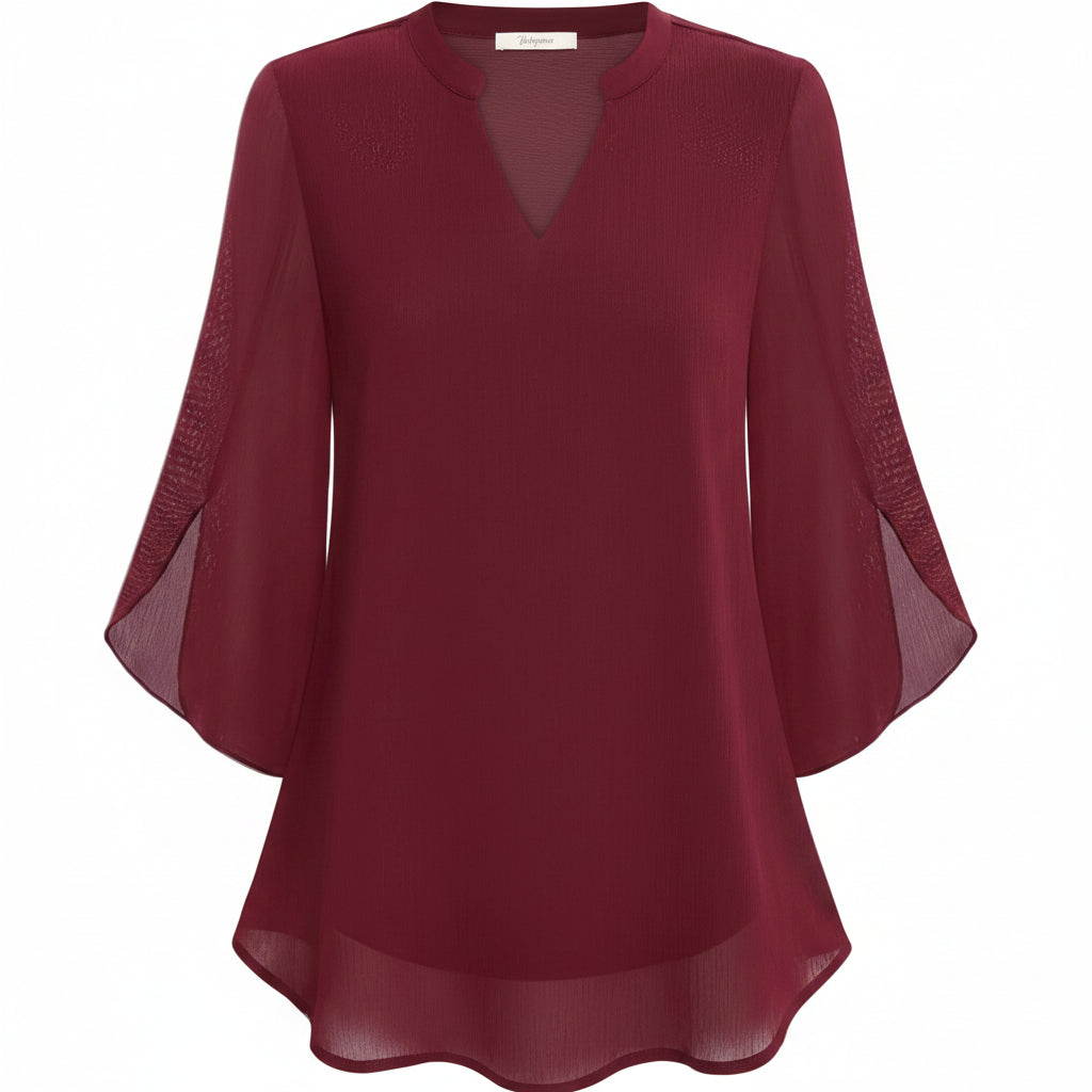 Brianna - Blusa de Manga Abierta con Movimiento Elegante