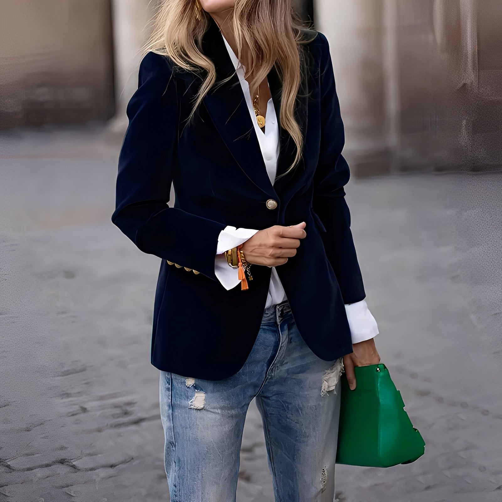 Alise - Blazer estiloso de corte slim-fit
