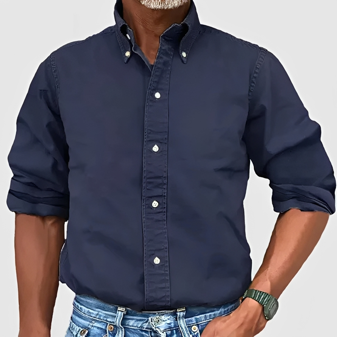 Edmond - Camisa clásica de manga larga para hombre