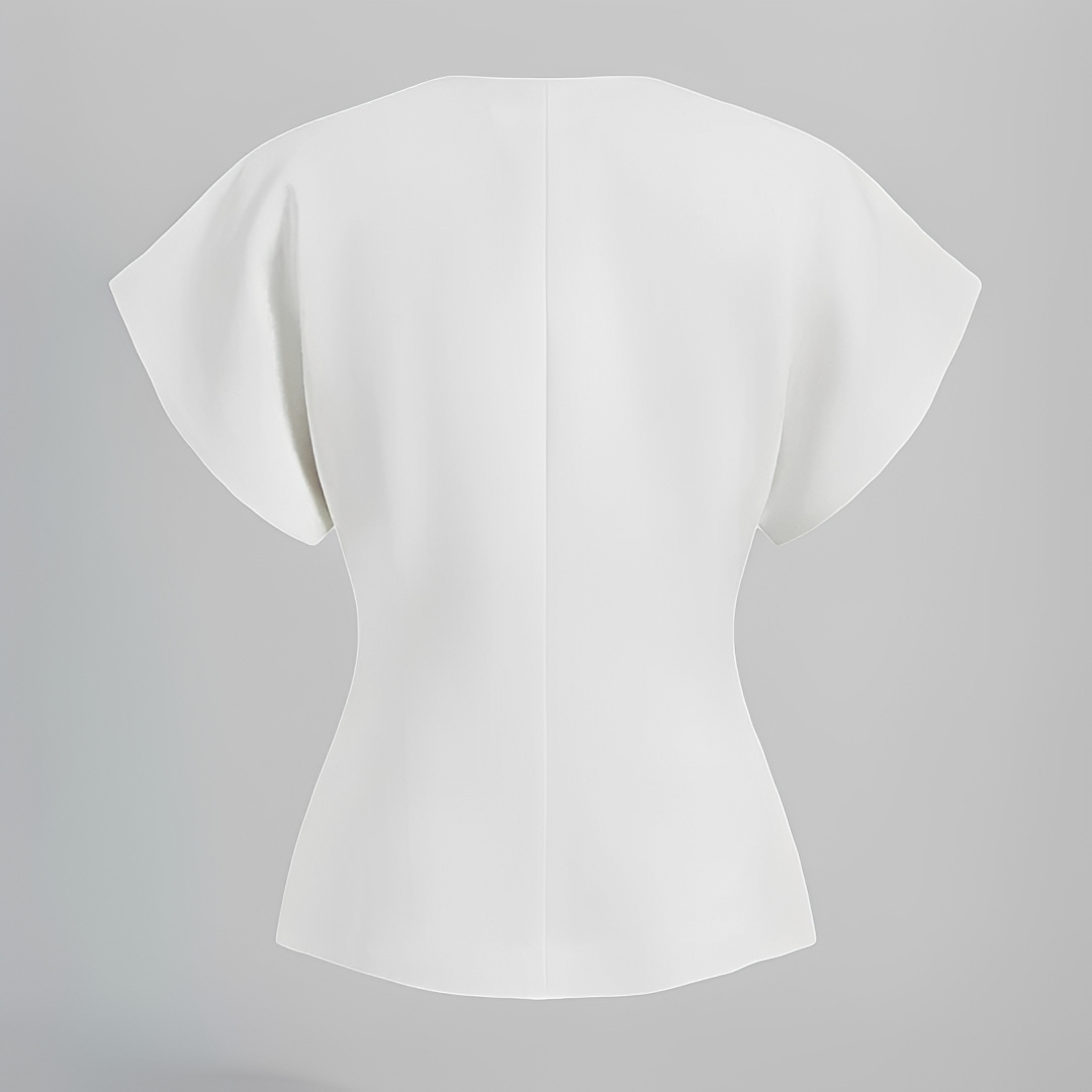 Ariella - Blusa con cuello en V a la moda