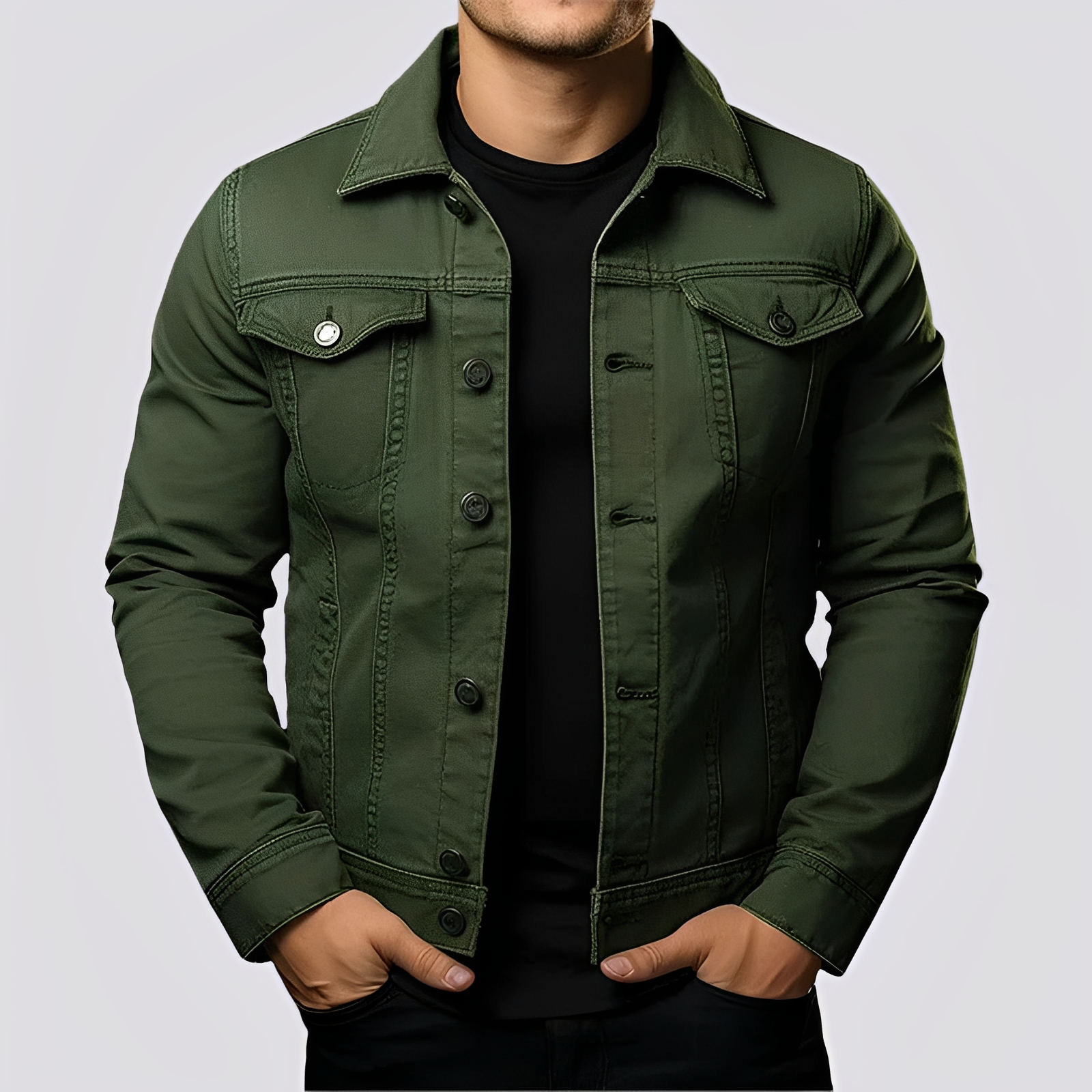 Maxwell - Chaqueta clásica para hombres de material resistente