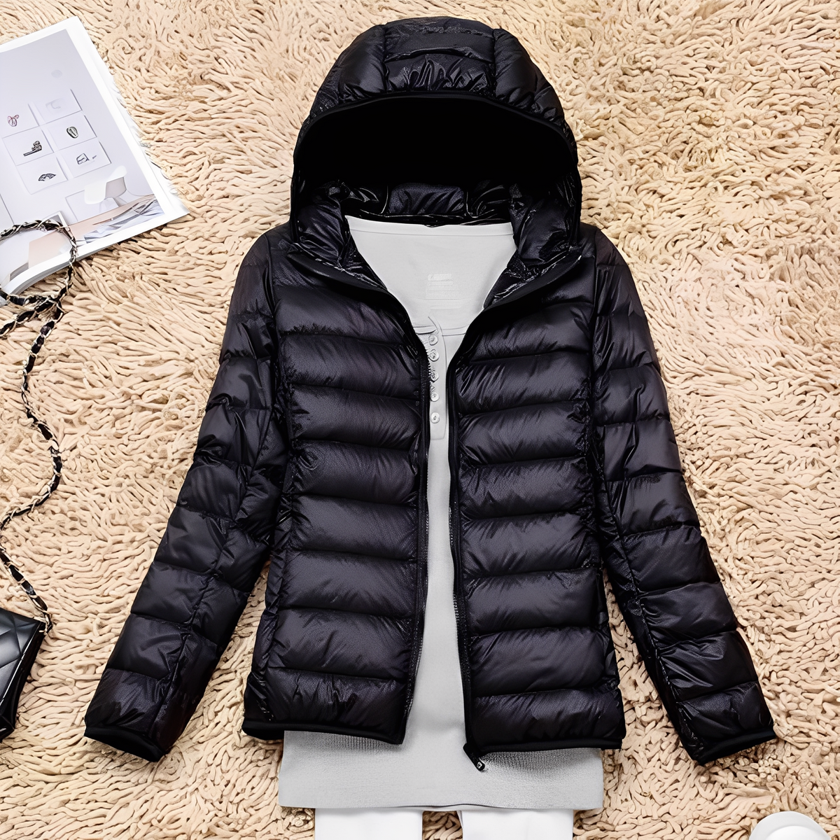 Lyndsay - Chaqueta acogedora y elegante con capucha