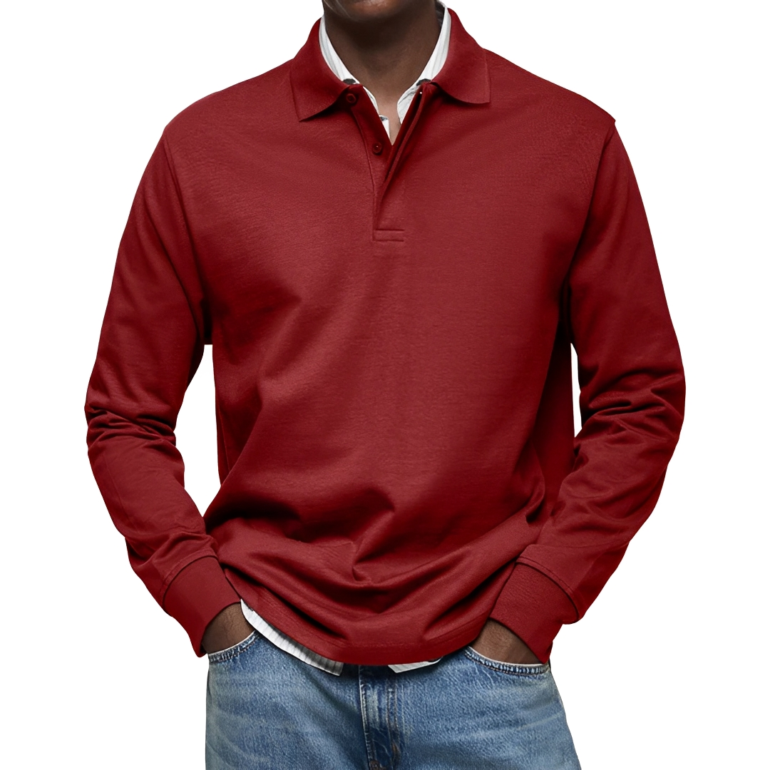 Argus - Polo con mangas largas para hombre