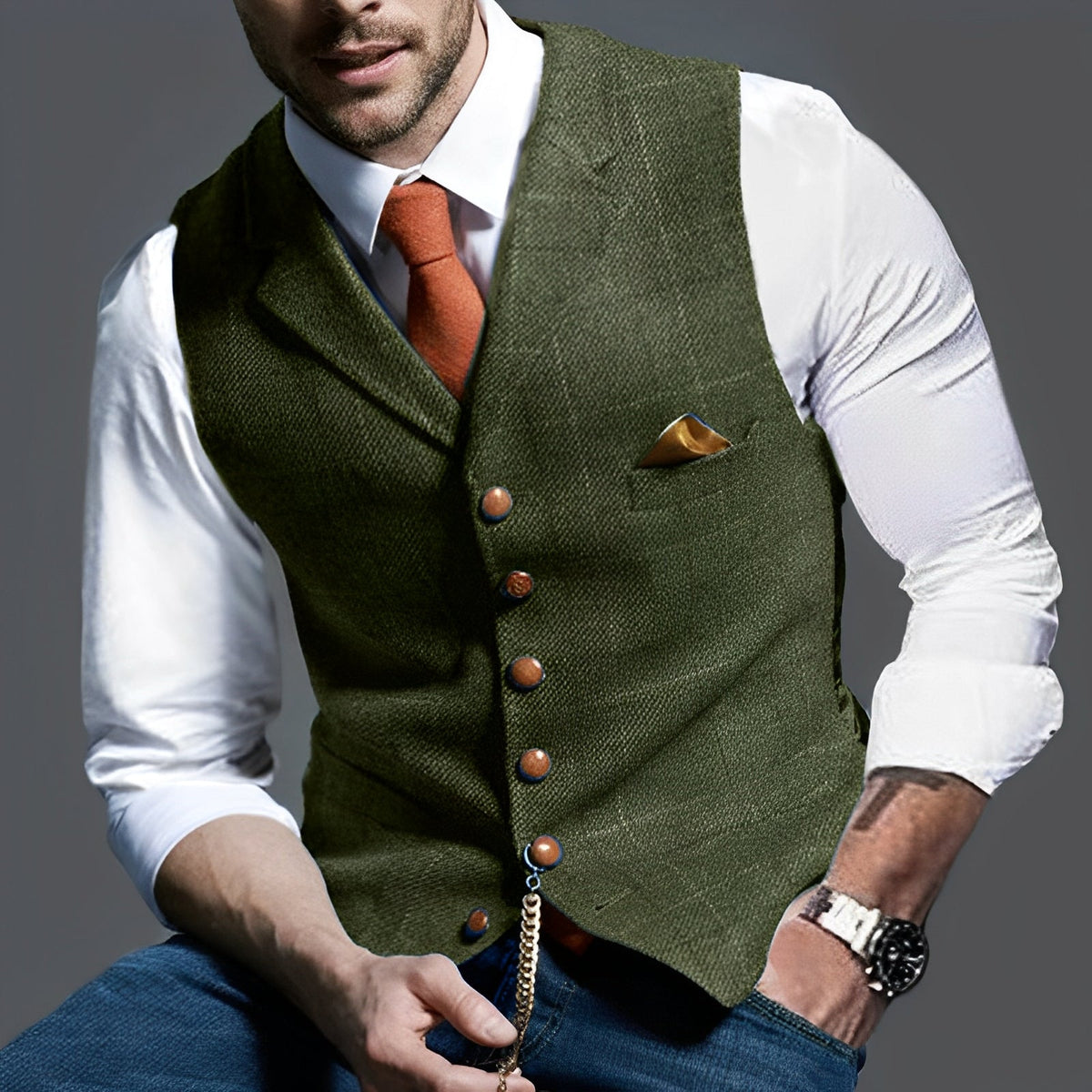 Jasper – Chaleco Vintage para Hombres